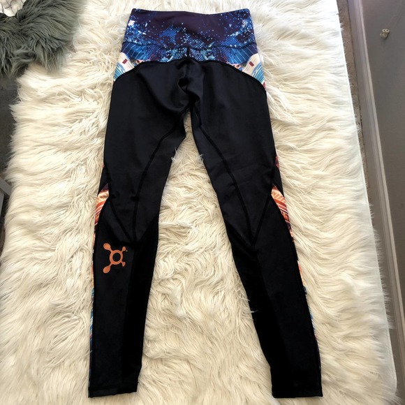 new orangetheory multicolored black leggings size x-small XS - Picture 2 of 3